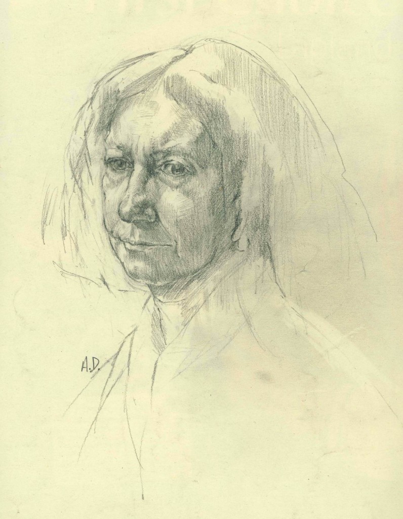portrait drawing in pencil by alan dedman
